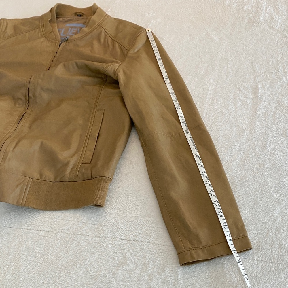 Freaky Nation Believe in Yourself Men's Tan Leather Jacket. Designed in Germany - Picture 8 of 14